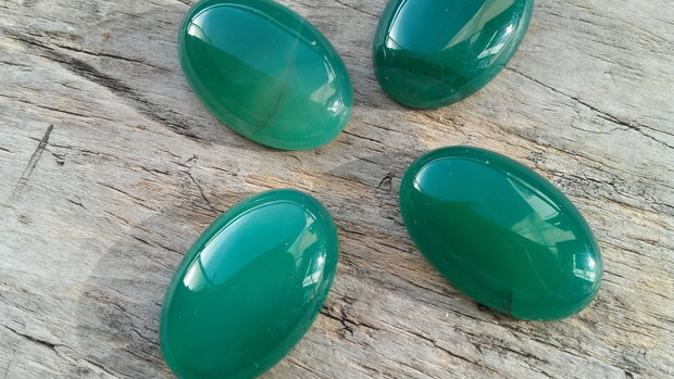 Cabochon agata verde, 30x20 mm
