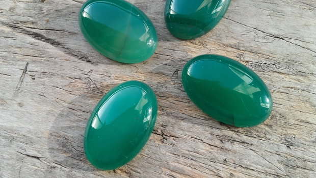 Cabochon agata verde, 30x20 mm