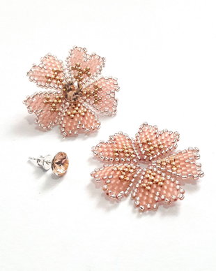 cercei floare peach ss18