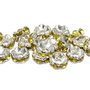 Distantiere cu strasuri, argintii, 6x3 mm