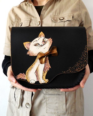 Geanta "Crossbody" handmade unicat- Marie is Golden
