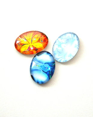 Cabochon sticla 25 x 18 mm