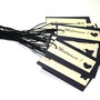 Price tags. Etichete cu mesajul Multumesc. Etichete negre si crem