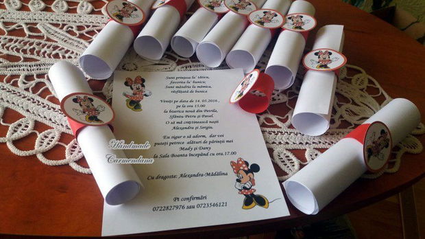 Invitatii  Minnie Mouse