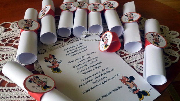 Invitatii  Minnie Mouse