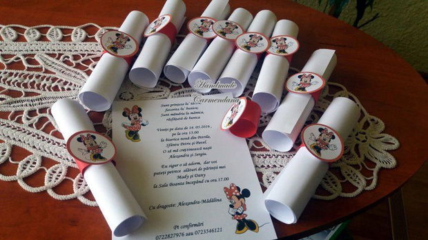 Invitatii  Minnie Mouse