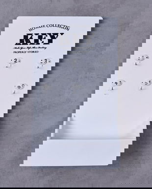 Suport chei din lemn masiv alb