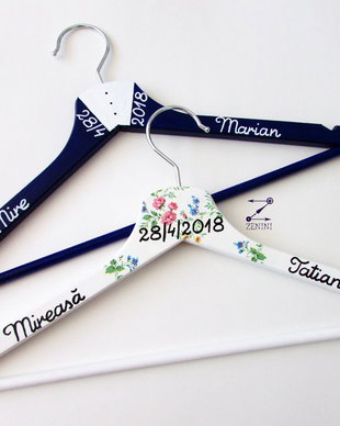 Umerase miri cu nume, umerase miri cu flori, umerase nunta personalizate, umerase miri decorate