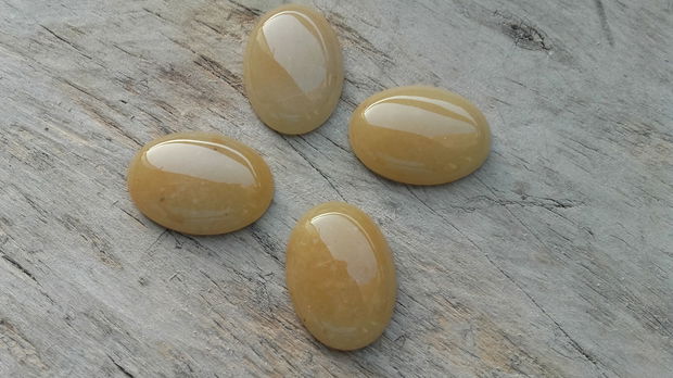 Cabochon aventurin galben, 30x22 mm