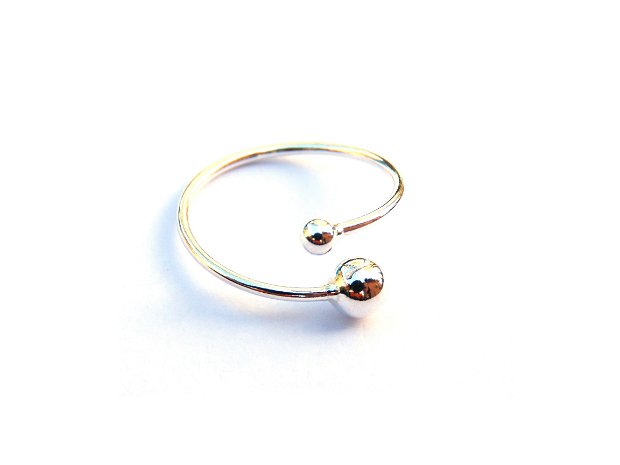 Inel reglabil delicat din Argint 925 - IN496 - Inel casual, inel cu bilute