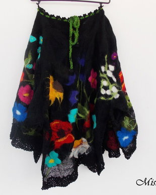 Rezervat - Poncho impaslit, inflorat
