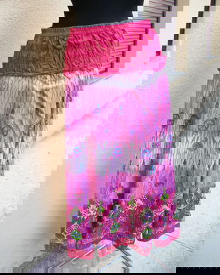 Fusta gipsy cu paiete-India