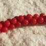 Clepsidra din coral rosu intens aprox 10x5 mm