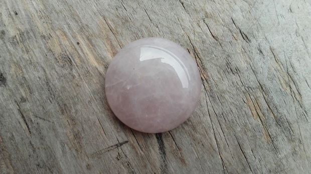 Cabochon cuart roz, 30 mm