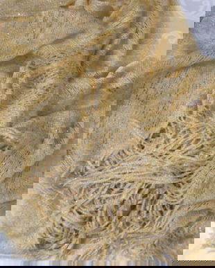 Esarfa dantelata cu lurex-franjuri