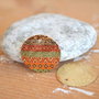 Pandantiv boho pictat motive etno, emailat multi3 20mm GPLAK 217