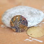 Pandantiv boho pictat motive etno, emailat multi1 20mm GPLAK 215