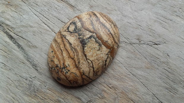 Cabochon picture jasper, 40x30 mm