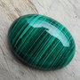 Cabochon malachit, 40x30 mm