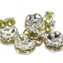 Distantiere cu strasuri, argintii, 7x3 mm