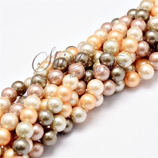 Perle de Mallorca colorate, 8mm