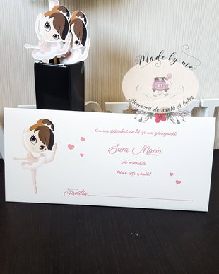 Plic de bani botez balerina