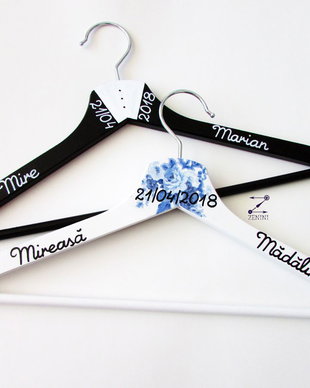 Umerase miri cu flori albastre, umerase miri cu flori, umerase miri personalizate, umerase nunta cu nume