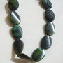 Green jasper - margele ovale rasucite aprox 25cv18 mm