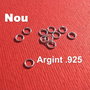 (10 bucati) Zale mici si subtiri sudate (ZS1) din argint rodiat aprox 0.5x4 mm