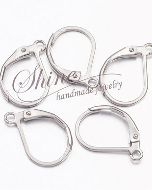 Tortite lever back platinum, 15x10mm