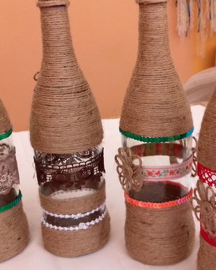 sticle decorative cu iuta