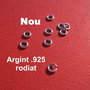 (10 bucati) Zale mici - groase, deschise (nesudate)  (ZNS1) din argint rodiat diametru aprox 5 mm, grosime aprox 1 mm