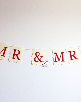 Ghirlanda nunta Mr and Mrs