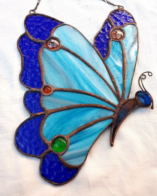 Fluture vitraliu suncatcher