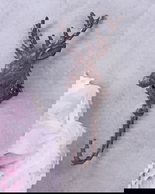 Cuier din metal cu un cerb