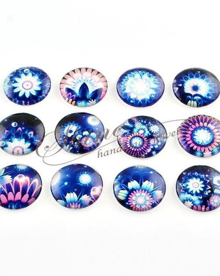 Cabochon sticla, 8x3mm