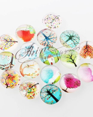 Cabochon sticla, 18x5mm