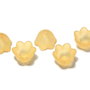 Margele din acril, frosted, floare, 10x6 mm, portocalii