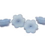 Margele din acril, frosted, floare, 11x4 mm, albastre