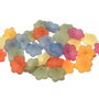 Margele din acril, frosted, floare, 11x4 mm, mixte