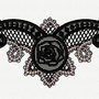 Choker Black Rose