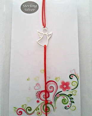 Bratara snur si charm argint 925 ingeras