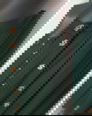 FUSTA VERDE STOFA LANA FIARTA