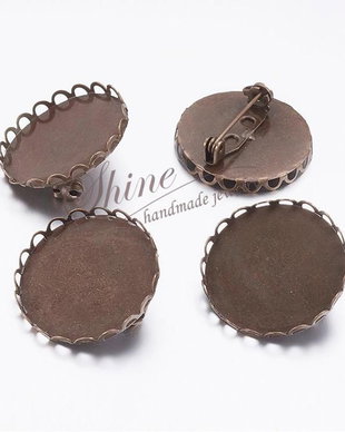 Baza brosa bronz, 25mm interior