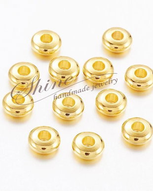 Distantier abacus auriu, 5x2mm