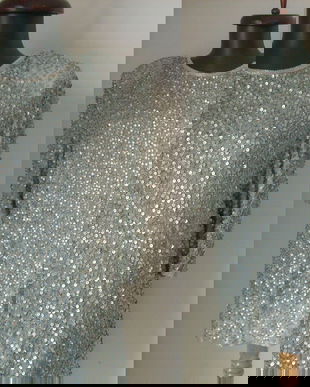 BLUZA MATASE NATURALA BATUTA IN PAIETE