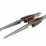 K0204 - SET 2 pensete de foc, incrucisate, otel inoxidabil, maner lemn