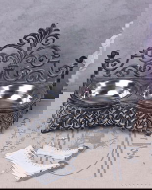 Bol nostalgic din metal pentru animale