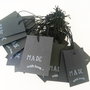 Price tags. Etichete negre cu mesajul Made with love.
