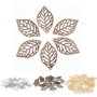K0221 - (50buc) Charms, aliaj metalic argintiu, auriu, bronz, frunza, 23x13x0,2mm